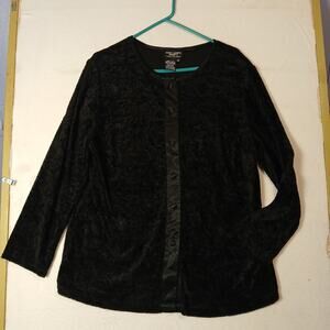 Saint Tropez Wear 2 Oversized Top Womens 1X Black,Goth, 100% Rayon